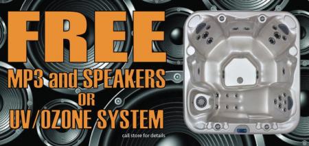FREE MP3 or UV System on Select IPG Hot Tubs