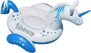 Aquablue - Giant Inflatable Unicorn Ride-On Pool Float
