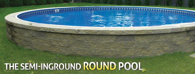 round fibreglass pool